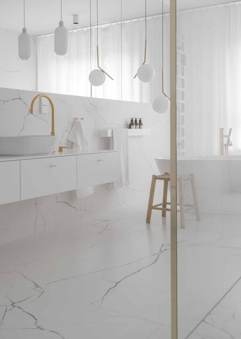Salon kąpielowy w minimalistycznym stylu